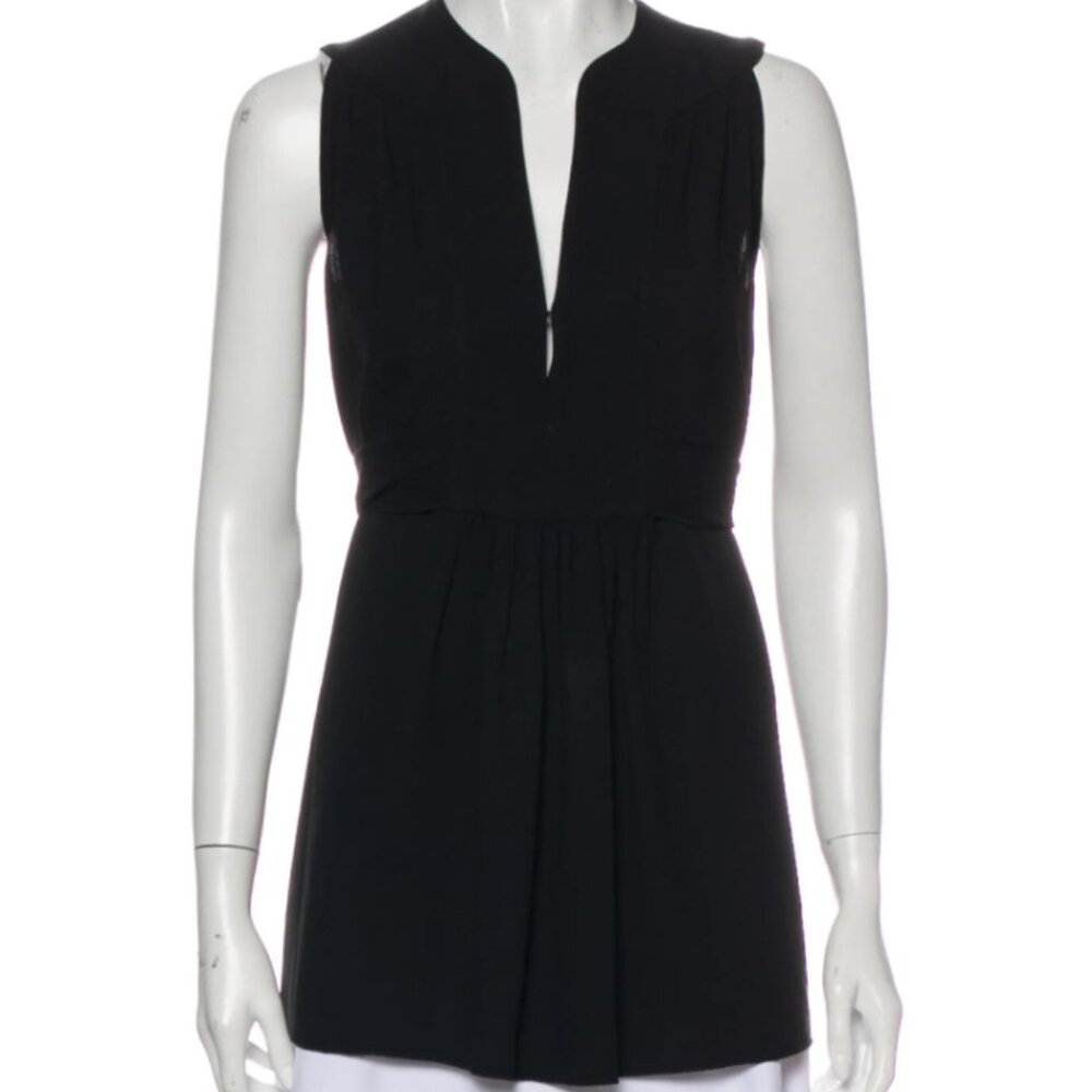 Prada Black Sleeveless Tunic Top Size 4 / IT 40
